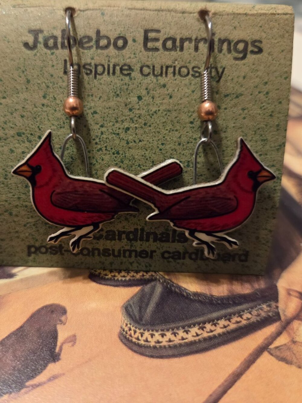 Jabebo Cardinal Earrings